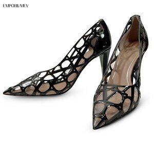 Valentino Garavani Iconographe Black Transparent Women’s Pumps Heels Size 38